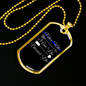 Police Wife Blessed Life Necklace Stainless Steel or 18k Gold Dog Tag 24"-Express Your Love Gifts