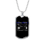 Police Wife Blessed Life Necklace Stainless Steel or 18k Gold Dog Tag 24"-Express Your Love Gifts