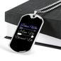 Police Wife Blessed Life Necklace Stainless Steel or 18k Gold Dog Tag 24"-Express Your Love Gifts