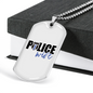 Police Wife Plain Necklace Stainless Steel or 18k Gold Dog Tag 24"-Express Your Love Gifts