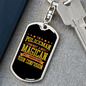 Policeman Magician Keychain Stainless Steel or 18k Gold Dog Tag Keyring-Express Your Love Gifts