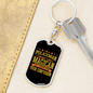 Policeman Magician Keychain Stainless Steel or 18k Gold Dog Tag Keyring-Express Your Love Gifts