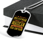 Policeman Magician Necklace Stainless Steel or 18k Gold Dog Tag 24"-Express Your Love Gifts