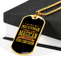 Policeman Magician Necklace Stainless Steel or 18k Gold Dog Tag 24"-Express Your Love Gifts