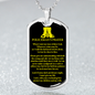 Policeman Prayer Dog Tag Stainless Steel or 18k Gold Finish 24" Ball Chain-Express Your Love Gifts