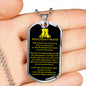 Policeman Prayer Dog Tag Stainless Steel or 18k Gold Finish 24" Ball Chain-Express Your Love Gifts