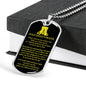 Policeman Prayer Dog Tag Stainless Steel or 18k Gold Finish 24" Ball Chain-Express Your Love Gifts
