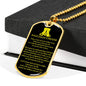 Policeman Prayer Dog Tag Stainless Steel or 18k Gold Finish 24" Ball Chain-Express Your Love Gifts