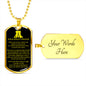 Policeman Prayer Dog Tag Stainless Steel or 18k Gold Finish 24" Ball Chain-Express Your Love Gifts