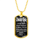 Polish Catholic Chwała Ojcu Dog Tag Stainless Steel or 18k Gold 24" Chain-Express Your Love Gifts