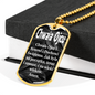 Polish Catholic Chwała Ojcu Dog Tag Stainless Steel or 18k Gold 24" Chain-Express Your Love Gifts