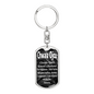 Polish Catholic Glory Be Swivel Keychain Dog Tag Stainless Steel or 18k Gold-Express Your Love Gifts