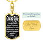 Polish Catholic Glory Be Swivel Keychain Dog Tag Stainless Steel or 18k Gold-Express Your Love Gifts
