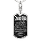 Polish Catholic Glory Be Swivel Keychain Dog Tag Stainless Steel or 18k Gold-Express Your Love Gifts