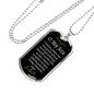 Polish Catholic O Mój Jezu Dog Tag Stainless Steel or 18k Gold 24" Chain-Express Your Love Gifts
