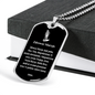 Polish Catholic Zdrowaś Maryjo Dog Tag Stainless Steel or 18k Gold 24" Chain-Express Your Love Gifts