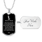 Polish Catholic Zdrowaś Maryjo Dog Tag Stainless Steel or 18k Gold 24" Chain-Express Your Love Gifts