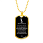 Polish Catholic Zdrowaś Maryjo Dog Tag Stainless Steel or 18k Gold 24" Chain-Express Your Love Gifts