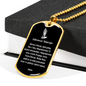 Polish Catholic Zdrowaś Maryjo Dog Tag Stainless Steel or 18k Gold 24" Chain-Express Your Love Gifts