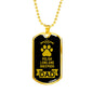 Polish Lowland Sheepdog Dad Dog Necklace Stainless Steel or 18k Gold Dog Tag W 24" Dog Owner Lover-Express Your Love Gifts
