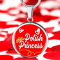 Polish Princess Circle Pendant Stainless Steel or 18k Gold 18-22"-Express Your Love Gifts