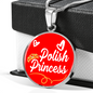 Polish Princess Circle Pendant Stainless Steel or 18k Gold 18-22"-Express Your Love Gifts