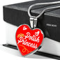 Polish Princess Necklace Stainless Steel or 18k Gold Heart Pendant 18-22"-Express Your Love Gifts