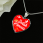 Polish Princess Necklace Stainless Steel or 18k Gold Heart Pendant 18-22"-Express Your Love Gifts