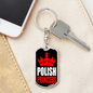 Polish Princess Swivel Keychain Dog Tag Stainless Steel or 18k Gold-Express Your Love Gifts