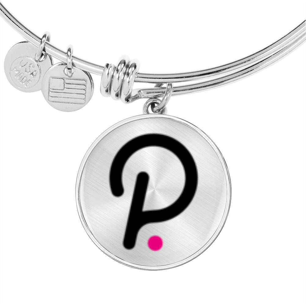 Polkadot (DOT) Bracelet Stainless Steel or 18k Gold Circle Bangle-Express Your Love Gifts