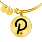 Polkadot (DOT) Bracelet Stainless Steel or 18k Gold Circle Bangle-Express Your Love Gifts