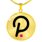 Polkadot (DOT) Circle Necklace Stainless Steel or 18k Gold 18-22"-Express Your Love Gifts