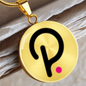 Polkadot (DOT) Circle Necklace Stainless Steel or 18k Gold 18-22"-Express Your Love Gifts