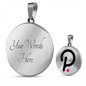 Polkadot (DOT) Circle Necklace Stainless Steel or 18k Gold 18-22"-Express Your Love Gifts