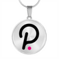 Polkadot (DOT) Circle Necklace Stainless Steel or 18k Gold 18-22"-Express Your Love Gifts