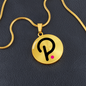 Polkadot (DOT) Circle Necklace Stainless Steel or 18k Gold 18-22"-Express Your Love Gifts