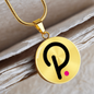 Polkadot (DOT) Circle Necklace Stainless Steel or 18k Gold 18-22"-Express Your Love Gifts