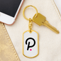 Polkadot (DOT) Crypto Cryptocurrency Keychain Stainless Steel or 18k Gold Dog Tag Keyring-Express Your Love Gifts