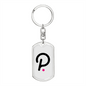 Polkadot (DOT) Crypto Cryptocurrency Keychain Stainless Steel or 18k Gold Dog Tag Keyring-Express Your Love Gifts