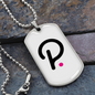 Polkadot (DOT) Crypto Necklace Stainless Steel or 18k Gold Dog Tag 24" Chain-Express Your Love Gifts