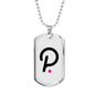 Polkadot (DOT) Crypto Necklace Stainless Steel or 18k Gold Dog Tag 24" Chain-Express Your Love Gifts