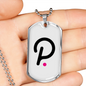 Polkadot (DOT) Crypto Necklace Stainless Steel or 18k Gold Dog Tag 24" Chain-Express Your Love Gifts