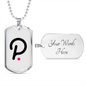 Polkadot (DOT) Crypto Necklace Stainless Steel or 18k Gold Dog Tag 24" Chain-Express Your Love Gifts