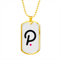 Polkadot (DOT) Crypto Necklace Stainless Steel or 18k Gold Dog Tag 24" Chain-Express Your Love Gifts
