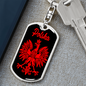Polska Poland Eagle Swivel Keychain Dog Tag Stainless Steel or 18k Gold-Express Your Love Gifts