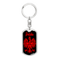 Polska Poland Eagle Swivel Keychain Dog Tag Stainless Steel or 18k Gold-Express Your Love Gifts