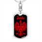 Polska Poland Eagle Swivel Keychain Dog Tag Stainless Steel or 18k Gold-Express Your Love Gifts