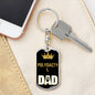 Polydactyl Cat Dad King Keychain Stainless Steel or 18k Gold-Express Your Love Gifts