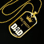 Polydactyl Cat Dad Necklace Stainless Steel or 18k Gold Dog Tag 24" Chain-Express Your Love Gifts