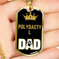 Polydactyl Cat Dad Necklace Stainless Steel or 18k Gold Dog Tag 24" Chain-Express Your Love Gifts